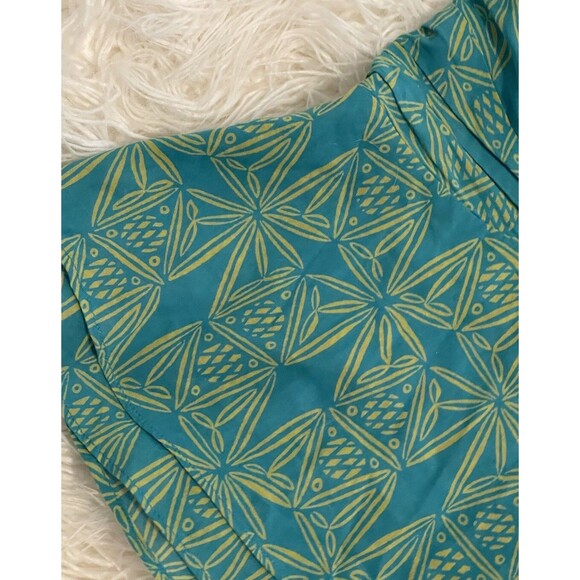 anthropologie top turquoise green halter boho Vanessa Virginia cotton beach 2 - Picture 3 of 5